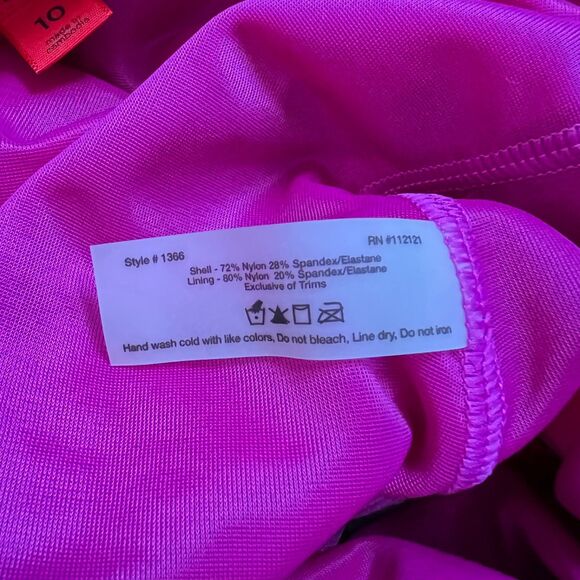 NWT Spanx Core High Rise Pull On Swim Bottom Size 10 Berry Pink 1366 - Picture 7 of 7